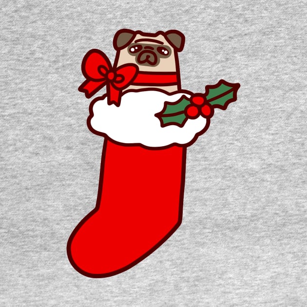 Christmas Stocking Pug by saradaboru